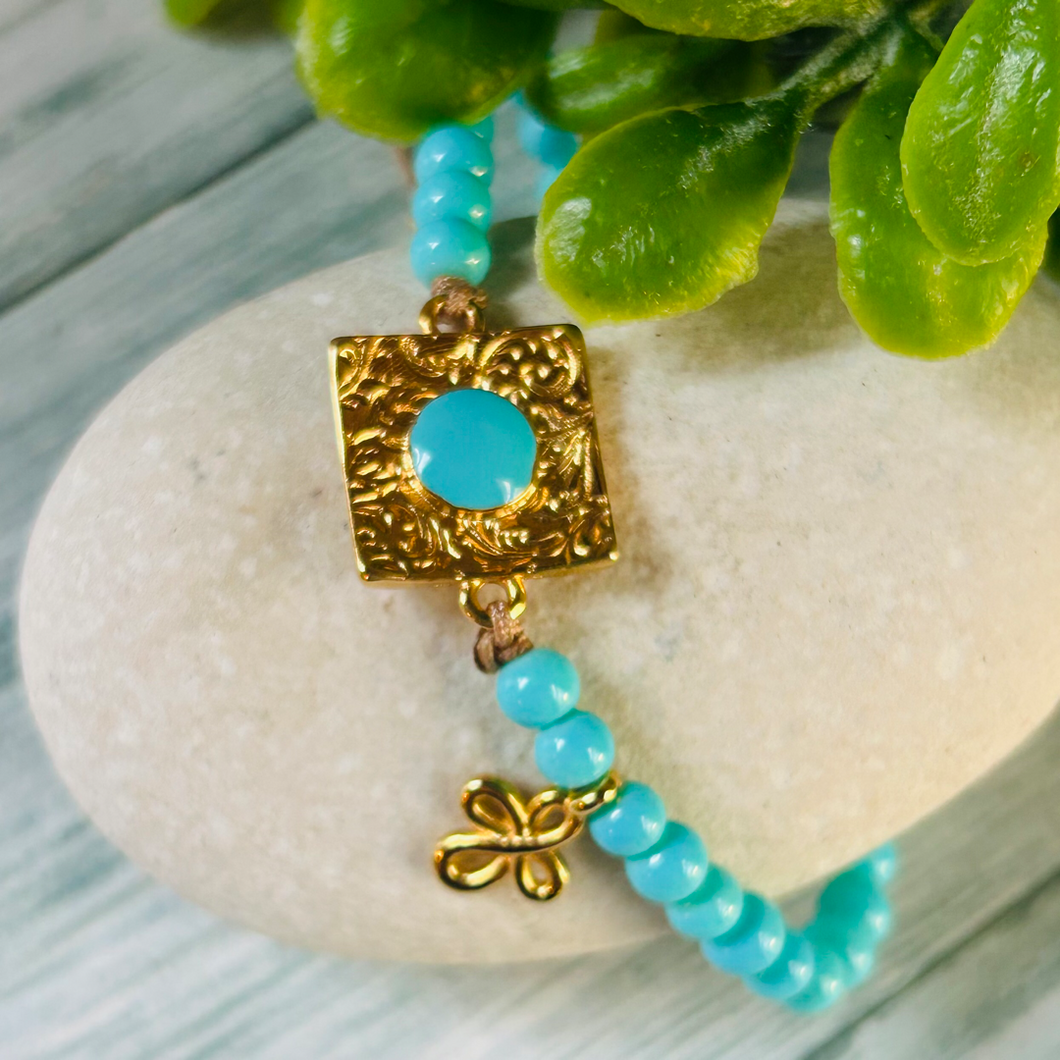 Turquoise and Gold Bracelet