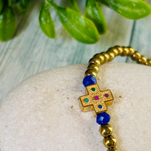 Load image into Gallery viewer, Byzantine Enamel Cross Bracelet
