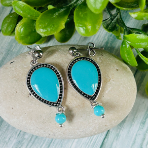 Teardrop Turquoise Earrings