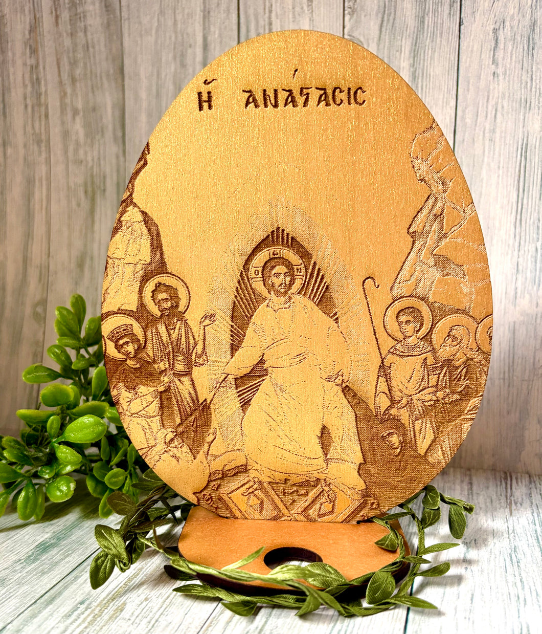 The Resurrection 24K Gold Wooden Icon