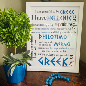 Grateful To Be Greek Print